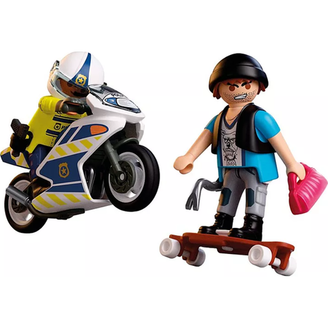 Playmobil City Action Αστυνομική Καταδίωξη Με Μοτοσικλέτα 72079