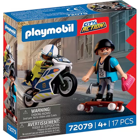 Playmobil City Action Αστυνομική Καταδίωξη Με Μοτοσικλέτα 72079