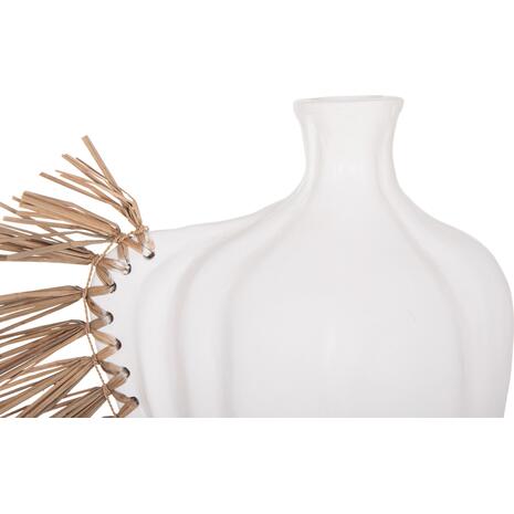 ΕΠΙΤΡΑΠΕΖΙΟ ΔΙΑΚΟΣΜΗΤΙΚΟ JEBB HM4689.02 ΛΕΥΚΗ ΤΕΡΑΚΟΤΑ & GRASS--32x15x33Υεκ.