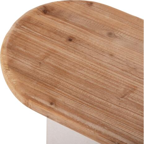 ΚΟΝΣΟΛΑ ΣΕΙΡΑ SANTORINI HM18338 ΤΟΠ ΞΥΛΟ ΕΛΑΤΟΥ-ΒΑΣΗ ΥΠΟΛΕΥΚΟ MDF 150x35x82Υεκ.