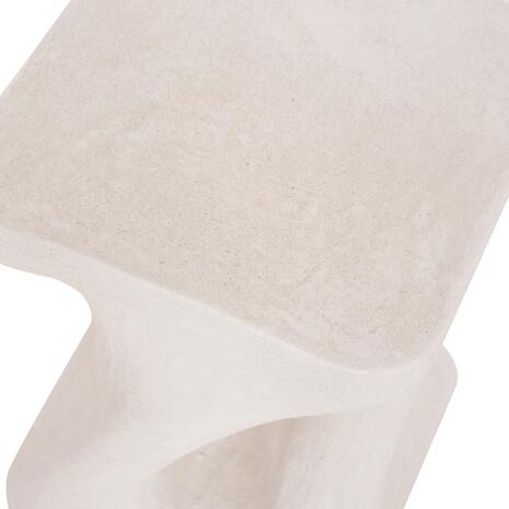 ΣΚΑΜΠΟ ΤΕΤΡΑΓΩΝΟ SANTORINI HM18337 ΠΟΛΥΡΗΤΙΝΗ--ΥΠΟΛΕΥΚΟ ΧΡΩΜΑ 30x30x45Yεκ