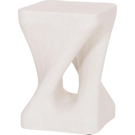 ΣΚΑΜΠΟ ΤΕΤΡΑΓΩΝΟ SANTORINI HM18337 ΠΟΛΥΡΗΤΙΝΗ--ΥΠΟΛΕΥΚΟ ΧΡΩΜΑ 30x30x45Yεκ