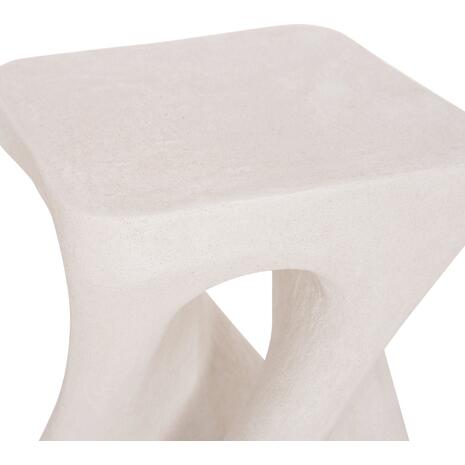 ΣΚΑΜΠΟ ΤΕΤΡΑΓΩΝΟ SANTORINI HM18337 ΠΟΛΥΡΗΤΙΝΗ--ΥΠΟΛΕΥΚΟ ΧΡΩΜΑ 30x30x45Yεκ