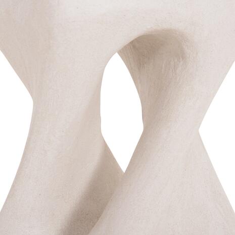 ΣΚΑΜΠΟ ΤΕΤΡΑΓΩΝΟ SANTORINI HM18337 ΠΟΛΥΡΗΤΙΝΗ--ΥΠΟΛΕΥΚΟ ΧΡΩΜΑ 30x30x45Yεκ