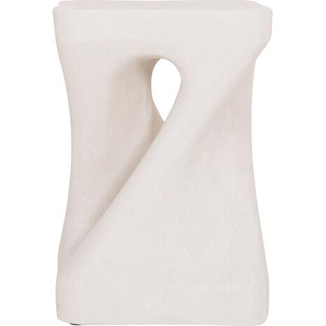 ΣΚΑΜΠΟ ΤΕΤΡΑΓΩΝΟ SANTORINI HM18337 ΠΟΛΥΡΗΤΙΝΗ--ΥΠΟΛΕΥΚΟ ΧΡΩΜΑ 30x30x45Yεκ