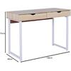 ΓΡΑΦΕΙΟ με 2 Συρτάρια Μέταλλο Βαφή Άσπρο - Maple (ΕΟ403,2Α)
