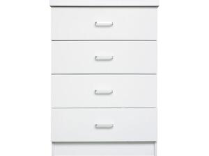 DRAWER Συρταριέρα με 4 Συρτάρια, Απόχρωση Άσπρο (Ε7396,1)