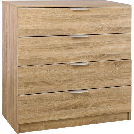 DRAWER Συρταριέρα με 4 Συρτάρια, Απόχρωση Sonoma (Ε759,2)