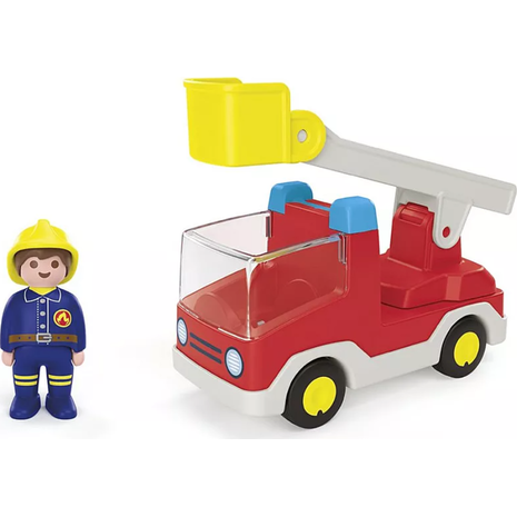 Playmobil Junior: Πυροσβέστης Με Κλιμακοφόρο Όχημα 71683
