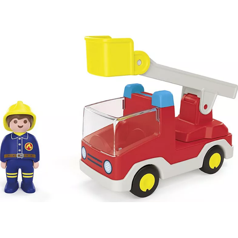 Playmobil Junior: Πυροσβέστης Με Κλιμακοφόρο Όχημα 71683