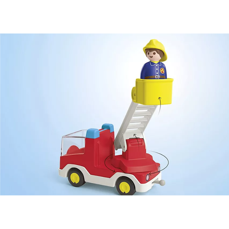Playmobil Junior: Πυροσβέστης Με Κλιμακοφόρο Όχημα 71683