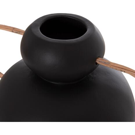 ΔΙΑΚΟΣΜΗΤΙΚΟ ΒΑΖΟ MIBO HM4688.01S ΤΕΡΑΚΟΤΑ ΜΑΥΡH--ΧΕΡΟΥΛΙΑ ΦΥΣΙΚΟ RATTAN 27x15x20Υεκ