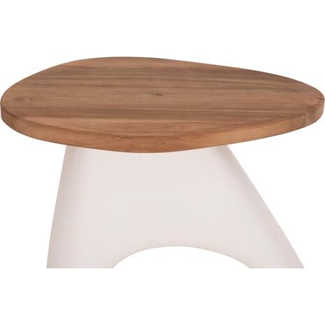 ΒΟΗΘΗΤΙΚΟ ΤΡΑΠΕΖΙ AIDA HM4692.02 FIBER CEMENT ΛΕΥΚΟ--ΞΥΛΟ TEAK TOP 47x60x59Υεκ