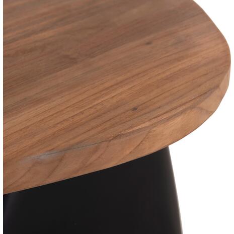 ΒΟΗΘΗΤΙΚΟ ΤΡΑΠΕΖΙ AIDA HM4692.01 FIBER CEMENT ΜΑΥΡΟ--ΞΥΛΟ TEAK TOP 47x60x59Υεκ