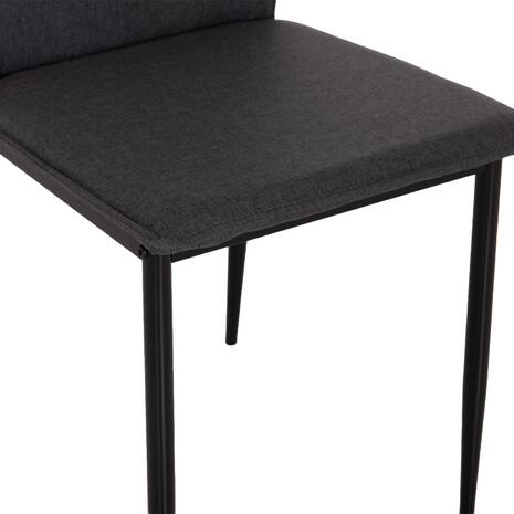 ΚΑΡΕΚΛΑ ΤΡΑΠΕΖΑΡΙΑΣ PERKY HM18347.01 ΓΚΡΙ ΥΦΑΣΜΑ-ΜΕΤΑΛ. ΠΟΔΙΑ ΜΑΥΡΑ 44x60x87Υεκ (σετ 4 τεμαχίων)