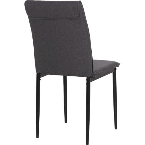 ΚΑΡΕΚΛΑ ΤΡΑΠΕΖΑΡΙΑΣ PERKY HM18347.01 ΓΚΡΙ ΥΦΑΣΜΑ-ΜΕΤΑΛ. ΠΟΔΙΑ ΜΑΥΡΑ 44x60x87Υεκ (σετ 4 τεμαχίων)