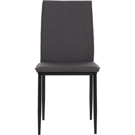 ΚΑΡΕΚΛΑ ΤΡΑΠΕΖΑΡΙΑΣ PERKY HM18347.01 ΓΚΡΙ ΥΦΑΣΜΑ-ΜΕΤΑΛ. ΠΟΔΙΑ ΜΑΥΡΑ 44x60x87Υεκ (σετ 4 τεμαχίων)