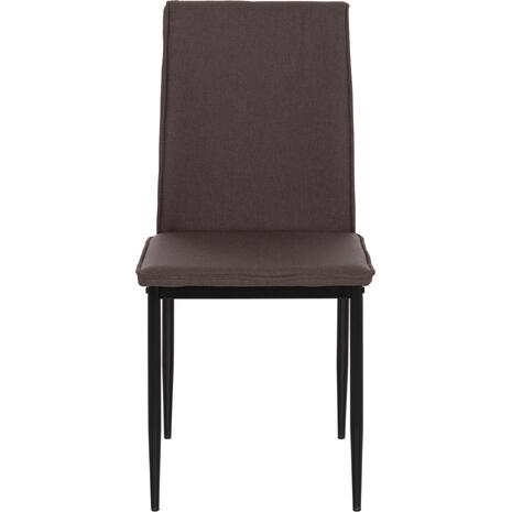 ΚΑΡΕΚΛΑ ΤΡΑΠΕΖΑΡΙΑΣ PERKY HM18347.03 ΚΑΦΕ ΥΦΑΣΜΑ-ΜΕΤΑΛ. ΠΟΔΙΑ ΜΑΥΡΑ 44x60x87Υεκ (σετ 4 τεμαχίων)