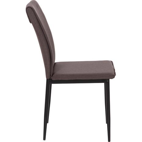 ΚΑΡΕΚΛΑ ΤΡΑΠΕΖΑΡΙΑΣ PERKY HM18347.03 ΚΑΦΕ ΥΦΑΣΜΑ-ΜΕΤΑΛ. ΠΟΔΙΑ ΜΑΥΡΑ 44x60x87Υεκ (σετ 4 τεμαχίων)