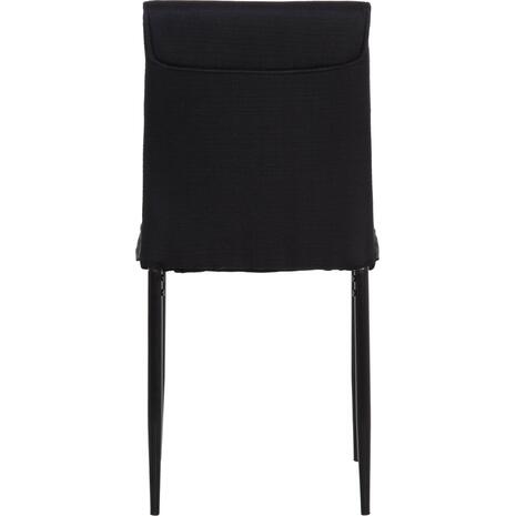 ΚΑΡΕΚΛΑ ΤΡΑΠΕΖΑΡΙΑΣ PERKY HM18347.02 ΜΑΥΡΟ ΥΦΑΣΜΑ & ΜΕΤΑΛΛΙΚΑ ΠΟΔΙΑ 44x60x87Υεκ (σετ 4 τεμαχίων)