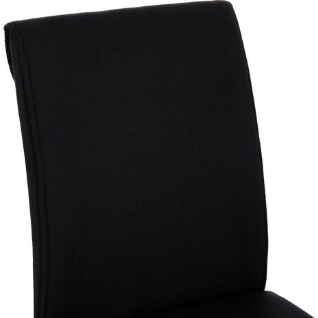 ΚΑΡΕΚΛΑ ΤΡΑΠΕΖΑΡΙΑΣ PERKY HM18347.02 ΜΑΥΡΟ ΥΦΑΣΜΑ & ΜΕΤΑΛΛΙΚΑ ΠΟΔΙΑ 44x60x87Υεκ (σετ 4 τεμαχίων)