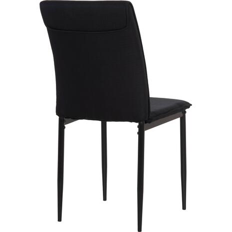 ΚΑΡΕΚΛΑ ΤΡΑΠΕΖΑΡΙΑΣ PERKY HM18347.02 ΜΑΥΡΟ ΥΦΑΣΜΑ & ΜΕΤΑΛΛΙΚΑ ΠΟΔΙΑ 44x60x87Υεκ (σετ 4 τεμαχίων)