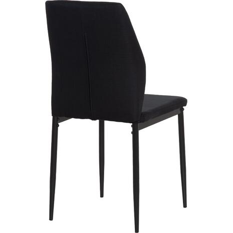 ΚΑΡΕΚΛΑ ΤΡΑΠΕΖΑΡΙΑΣ DIAZ HM18346.02 ΜΑΥΡΟ ΥΦΑΣΜΑ & ΜΕΤΑΛΛΙΚΑ ΠΟΔΙΑ 43x52x87Υεκ. (σετ 4 τεμαχίων)