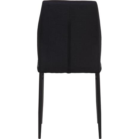 ΚΑΡΕΚΛΑ ΤΡΑΠΕΖΑΡΙΑΣ DIAZ HM18346.02 ΜΑΥΡΟ ΥΦΑΣΜΑ & ΜΕΤΑΛΛΙΚΑ ΠΟΔΙΑ 43x52x87Υεκ. (σετ 4 τεμαχίων)