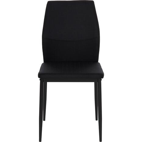 ΚΑΡΕΚΛΑ ΤΡΑΠΕΖΑΡΙΑΣ DIAZ HM18346.02 ΜΑΥΡΟ ΥΦΑΣΜΑ & ΜΕΤΑΛΛΙΚΑ ΠΟΔΙΑ 43x52x87Υεκ. (σετ 4 τεμαχίων)