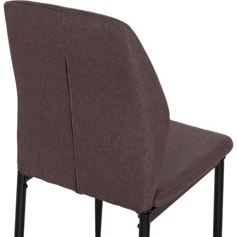 ΚΑΡΕΚΛΑ ΤΡΑΠΕΖΑΡΙΑΣ DIAZ HM18346.03 ΚΑΦΕ ΥΦΑΣΜΑ-ΜΕΤΑΛΛΙΚΑ ΠΟΔΙΑ ΜΑΥΡΑ 43x52x87Υεκ. (σετ 4 τεμαχίων)