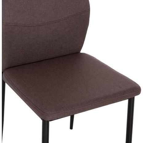 ΚΑΡΕΚΛΑ ΤΡΑΠΕΖΑΡΙΑΣ DIAZ HM18346.03 ΚΑΦΕ ΥΦΑΣΜΑ-ΜΕΤΑΛΛΙΚΑ ΠΟΔΙΑ ΜΑΥΡΑ 43x52x87Υεκ. (σετ 4 τεμαχίων)