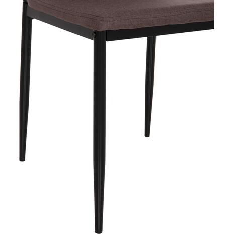 ΚΑΡΕΚΛΑ ΤΡΑΠΕΖΑΡΙΑΣ DIAZ HM18346.03 ΚΑΦΕ ΥΦΑΣΜΑ-ΜΕΤΑΛΛΙΚΑ ΠΟΔΙΑ ΜΑΥΡΑ 43x52x87Υεκ. (σετ 4 τεμαχίων)