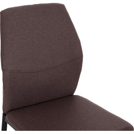 ΚΑΡΕΚΛΑ ΤΡΑΠΕΖΑΡΙΑΣ DIAZ HM18346.03 ΚΑΦΕ ΥΦΑΣΜΑ-ΜΕΤΑΛΛΙΚΑ ΠΟΔΙΑ ΜΑΥΡΑ 43x52x87Υεκ. (σετ 4 τεμαχίων)