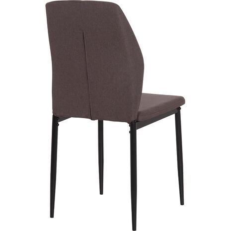 ΚΑΡΕΚΛΑ ΤΡΑΠΕΖΑΡΙΑΣ DIAZ HM18346.03 ΚΑΦΕ ΥΦΑΣΜΑ-ΜΕΤΑΛΛΙΚΑ ΠΟΔΙΑ ΜΑΥΡΑ 43x52x87Υεκ. (σετ 4 τεμαχίων)