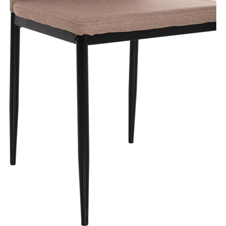 ΚΑΡΕΚΛΑ ΤΡΑΠΕΖΑΡΙΑΣ DIAZ HM18346.04 ΜΠΕΖ ΥΦΑΣΜΑ-ΜΕΤΑΛΛΙΚΑ ΠΟΔΙΑ ΜΑΥΡΑ 43x52x87Υεκ. (σετ 4 τεμαχίων)