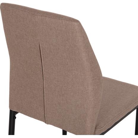 ΚΑΡΕΚΛΑ ΤΡΑΠΕΖΑΡΙΑΣ DIAZ HM18346.04 ΜΠΕΖ ΥΦΑΣΜΑ-ΜΕΤΑΛΛΙΚΑ ΠΟΔΙΑ ΜΑΥΡΑ 43x52x87Υεκ. (σετ 4 τεμαχίων)