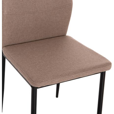 ΚΑΡΕΚΛΑ ΤΡΑΠΕΖΑΡΙΑΣ DIAZ HM18346.04 ΜΠΕΖ ΥΦΑΣΜΑ-ΜΕΤΑΛΛΙΚΑ ΠΟΔΙΑ ΜΑΥΡΑ 43x52x87Υεκ. (σετ 4 τεμαχίων)