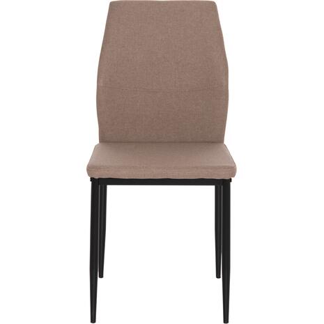 ΚΑΡΕΚΛΑ ΤΡΑΠΕΖΑΡΙΑΣ DIAZ HM18346.04 ΜΠΕΖ ΥΦΑΣΜΑ-ΜΕΤΑΛΛΙΚΑ ΠΟΔΙΑ ΜΑΥΡΑ 43x52x87Υεκ. (σετ 4 τεμαχίων)