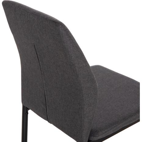 ΚΑΡΕΚΛΑ ΤΡΑΠΕΖΑΡΙΑΣ DIAZ HM18346.01 ΓΚΡΙ ΥΦΑΣΜΑ-ΜΕΤΑΛΛΙΚΑ ΠΟΔΙΑ ΜΑΥΡΑ 43x52x87Υεκ. (σετ 4 τεμαχίων)