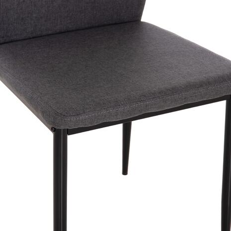 ΚΑΡΕΚΛΑ ΤΡΑΠΕΖΑΡΙΑΣ DIAZ HM18346.01 ΓΚΡΙ ΥΦΑΣΜΑ-ΜΕΤΑΛΛΙΚΑ ΠΟΔΙΑ ΜΑΥΡΑ 43x52x87Υεκ. (σετ 4 τεμαχίων)