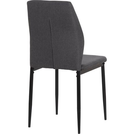 ΚΑΡΕΚΛΑ ΤΡΑΠΕΖΑΡΙΑΣ DIAZ HM18346.01 ΓΚΡΙ ΥΦΑΣΜΑ-ΜΕΤΑΛΛΙΚΑ ΠΟΔΙΑ ΜΑΥΡΑ 43x52x87Υεκ. (σετ 4 τεμαχίων)