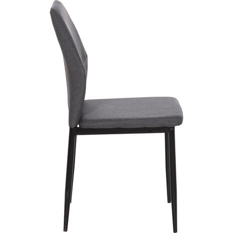 ΚΑΡΕΚΛΑ ΤΡΑΠΕΖΑΡΙΑΣ DIAZ HM18346.01 ΓΚΡΙ ΥΦΑΣΜΑ-ΜΕΤΑΛΛΙΚΑ ΠΟΔΙΑ ΜΑΥΡΑ 43x52x87Υεκ. (σετ 4 τεμαχίων)