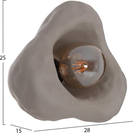 ΕΠΙΤΟΙΧΙΟ ΦΩΤΙΣΤΙΚΟ LUXON HM4701.03S FIBER CEMENT ΣΕ ΓΚΡΙ 28x15x25Υεκ.