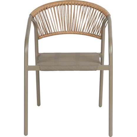 ΠΟΛΥΘΡΟΝΑ HOMAN HM6430.04 ΣΑΜΠΑΝΙ ΜΕΤΑΛΛΟ & TEXTILENE--ΜΠΕΖ P.E.RATTAN 53,5x62x75Υεκ