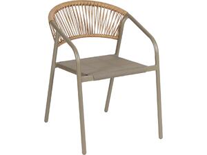 ΠΟΛΥΘΡΟΝΑ HOMAN HM6430.04 ΣΑΜΠΑΝΙ ΜΕΤΑΛΛΟ & TEXTILENE--ΜΠΕΖ P.E.RATTAN 53,5x62x75Υεκ