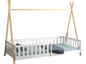 ΚΡΕΒΑΤΙ ΠΑΙΔΙΚΟ ΜΕ ΚΑΓΚΕΛΑ MUNK HM739.03 τ.MONTESSORI ΠΕΥΚΟ ΦΥΣΙΚΟ-ΛΕΥΚΟ--190x90εκ