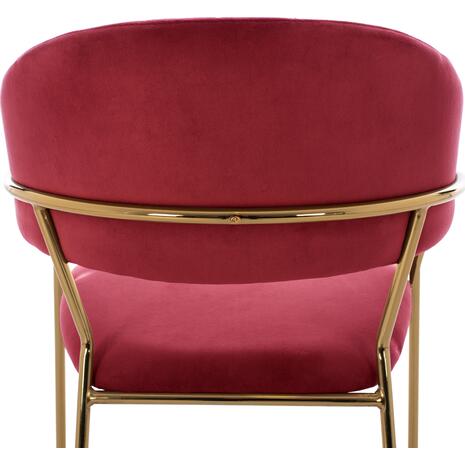 ΣΚΑΜΠΟ ΜΕΣ.ΥΨΟΥΣ THEODORE HM8734.06 ΒΕΛΟΥΔΟ ΚΟΚΚΙΝΟ--ΕΠΙΧΡΥΣΟΣ ΣΚΕΛΕΤΟΣ 60x55x100Yεκ (σετ 2 τεμαχίων)