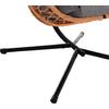 ΚΡΕΜΑΣΤΗ ΦΩΛΙΑ NESTA HM6468.05 ΜΑΥΡΟ ΜΕΤΑΛΛΟ--ΚΑΦΕ P.E.RATTAN 100x100x190Υεκ.