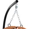 ΚΡΕΜΑΣΤΗ ΦΩΛΙΑ NESTA HM6468.05 ΜΑΥΡΟ ΜΕΤΑΛΛΟ--ΚΑΦΕ P.E.RATTAN 100x100x190Υεκ.