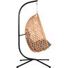 ΚΡΕΜΑΣΤΗ ΦΩΛΙΑ NESTA HM6468.05 ΜΑΥΡΟ ΜΕΤΑΛΛΟ--ΚΑΦΕ P.E.RATTAN 100x100x190Υεκ.